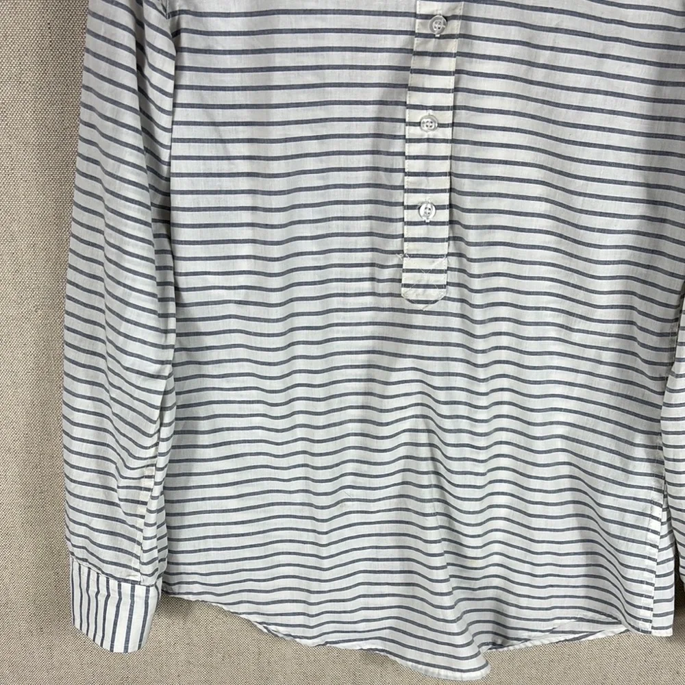 Harper > Striped Quarter Button Down Blouse Small - Picture 5 of 9